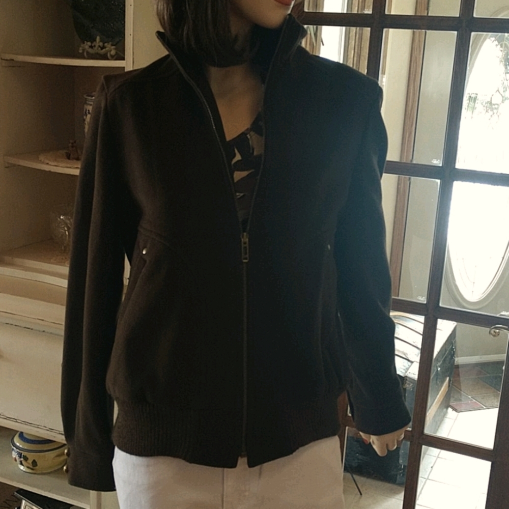 NWOT Talbots Wool/Cashmere Bomber Jacket
